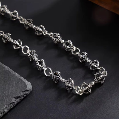 Gothic Silver Crown Wallet Chain