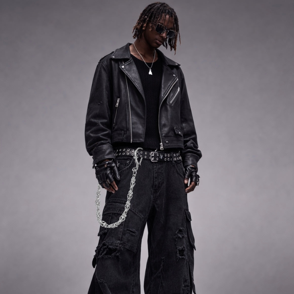 Eagle Skull Silver Wallet Chain